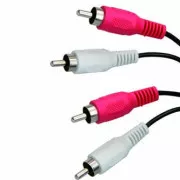 Audio kabel 2x CINCH samec - 2x CINCH samec, 5m, černá, DOPRODEJ