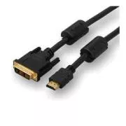 Video kabel DVI (18+1) samec - HDMI samec, 5m, černý, DOPRODEJ