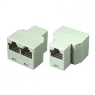 Rozdvojka RJ45, bílá, samice, DOPRODEJ Rozdvojka RJ45, bílá, samice, DOPRODEJ
