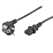 Síťový kabel 230V napájecí, CEE7 (vidlice) - C13, 1m, VDE approved, černý, DOPRODEJ