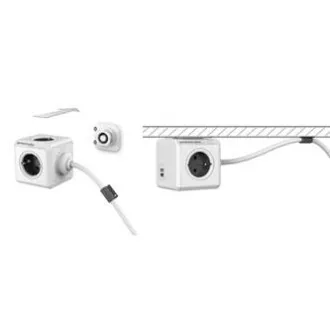 Síťový kabel 230V prodlužovací, CEE7 (vidlice) - POWERCUBE, 1.5m, EXTENDED USB, šedý, POWERCUBE, 4 zásuvky, PD 20W A+C Síťový kabel 230V prodlužovací, CEE7 (vidlice) - POWERCUBE, 1.5m, EXTENDED USB, šedý, POWERCUBE, 4 zásuvky, PD 20W A+C