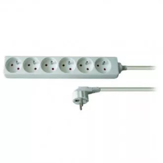 Síťový kabel 230V prodlužovací, CEE7 (vidlice) - zásuvka 6x, 2m, VDE approved, bílá Síťový kabel 230V prodlužovací, CEE7 (vidlice) - zásuvka 6x, 2m, VDE approved, bílá