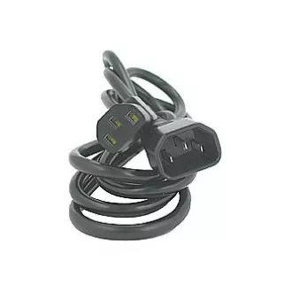 Síťový kabel 230V prodlužovací, C13 - C14, 2m, VDE approved, černý Síťový kabel 230V prodlužovací, C13 - C14, 2m, VDE approved, černý
