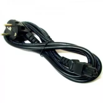 Síťový kabel 230V napájecí k notebooku, CEE7 (vidlice) - C5, 2m, VDE approved, černý, Logo, koncovka ve tvaru trojlístku (MickeyMo Síťový kabel 230V napájecí k notebooku, CEE7 (vidlice) - C5, 2m, VDE approved, černý, Logo, koncovka ve tvaru trojlístku (MickeyMo