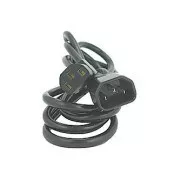 Síťový kabel 230V prodlužovací, C13 - C14, 3m, VDE approved, černý, Logo, DOPRODEJ