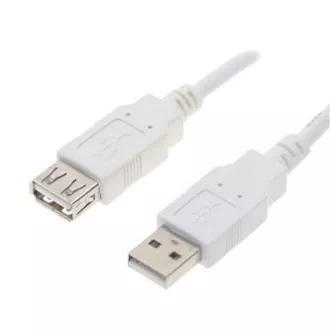 USB prodlužka (2.0), USB A samec - USB A samice, 0.3m, bílá USB prodlužka (2.0), USB A samec - USB A samice, 0.3m, bílá