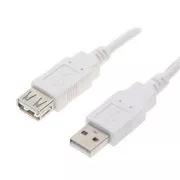 Logo USB prodlužka (2.0), USB A samec - USB A samice, 0.3m, bílá, blistr, DOPRODEJ