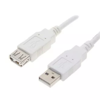 Logo USB prodlužka (2.0), USB A samec - USB A samice, 0.3m, bílá, blistr, DOPRODEJ Logo USB prodlužka (2.0), USB A samec - USB A samice, 0.3m, bílá, blistr, DOPRODEJ