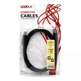 Logo USB kabel (2.0), USB A samec - USB B samec, 1.8m, blistr Logo USB kabel (2.0), USB A samec - USB B samec, 1.8m, blistr