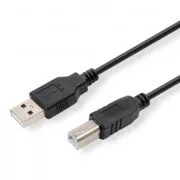 Logo USB kabel (2.0), USB A samec - USB B samec, 5m, černý, blistr