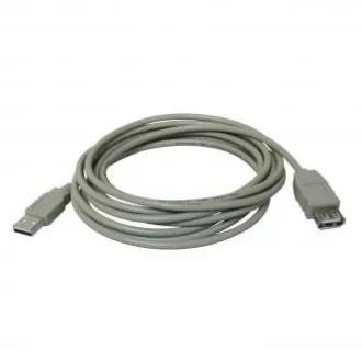 USB prodlužovací kabel (2.0), USB A samec - USB A samice, 5m, šedý USB prodlužovací kabel (2.0), USB A samec - USB A samice, 5m, šedý