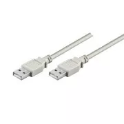 USB kabel (2.0), USB A samec - USB A samec, 1.8m, šedý, High Speed, DOPRODEJ
