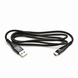 Logo USB kabel (2.0), USB A samec - USB C samec, 2m, 480 Mb/s, 5V/3A, černý, box, nylonové opletení, hliníkový kryt konektoru, DOP Logo USB kabel (2.0), USB A samec - USB C samec, 2m, 480 Mb/s, 5V/3A, černý, box, nylonové opletení, hliníkový kryt konektoru, DOP