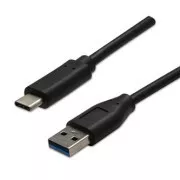 USB kabel (3.2 gen 2), USB A samec - USB C samec, 1m, 10 Gb/s, 5V/3A, černý, DOPRODEJ