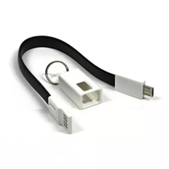Logo USB kabel (2.0), USB A samec - microUSB samec, 0.2m, černý, blistr, klíčenka, DOPRODEJ Logo USB kabel (2.0), USB A samec - microUSB samec, 0.2m, černý, blistr, klíčenka, DOPRODEJ