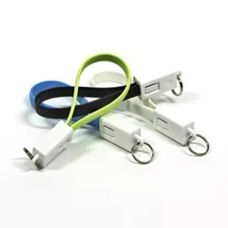 USB kabel (2.0), USB A samec - microUSB samec, 0.2m, modrý, klíčenka, DOPRODEJ USB kabel (2.0), USB A samec - microUSB samec, 0.2m, modrý, klíčenka, DOPRODEJ
