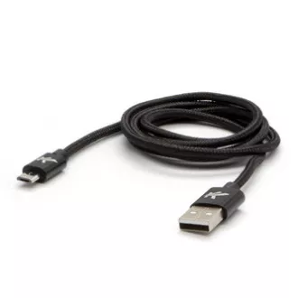 Logo USB kabel (2.0), USB A samec - microUSB samec, 2m, 480 Mb/s, 5V/1A, černý, box, nylonové opletení, hliníkový kryt konektoru, Logo USB kabel (2.0), USB A samec - microUSB samec, 2m, 480 Mb/s, 5V/1A, černý, box, nylonové opletení, hliníkový kryt konektoru,