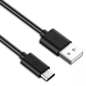 USB kabel (2.0), USB A samec - USB C samec, 1m, černý USB kabel (2.0), USB A samec - USB C samec, 1m, černý