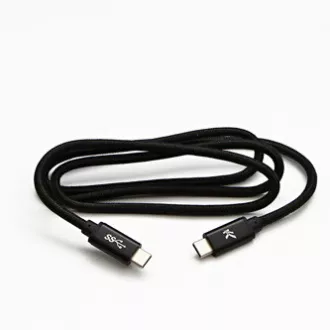 Logo USB kabel (3.2 gen 1), USB C samec - USB C samec, 2m, 5 Gb/s, 5V/3A, černý, box, nylonové opletení, hliníkový kryt konektoru, Logo USB kabel (3.2 gen 1), USB C samec - USB C samec, 2m, 5 Gb/s, 5V/3A, černý, box, nylonové opletení, hliníkový kryt konektoru,