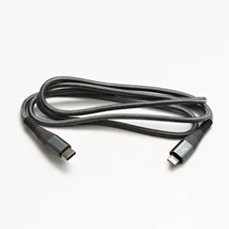 Logo USB kabel (2.0), USB C samec - Apple Lightning samec, 1m, MFi certifikace, 5V/3A, stříbrný, box, nylonové opletení, hliníkový Logo USB kabel (2.0), USB C samec - Apple Lightning samec, 1m, MFi certifikace, 5V/3A, stříbrný, box, nylonové opletení, hliníkový