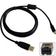 Logo USB kabel (2.0), USB A samec - 8-pin samec, 31179, 1.8m, černý, blistr, MINOLTA, DOPRODEJ