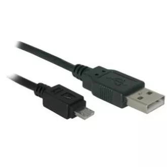 USB kabel (2.0), USB A samec - microUSB samec, 1.8m, černý, DOPRODEJ USB kabel (2.0), USB A samec - microUSB samec, 1.8m, černý, DOPRODEJ