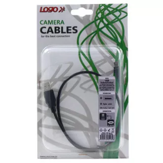 Logo USB kabel (2.0), USB A samec - miniUSB samec, 1m, černý, blistr, DOPRODEJ Logo USB kabel (2.0), USB A samec - miniUSB samec, 1m, černý, blistr, DOPRODEJ