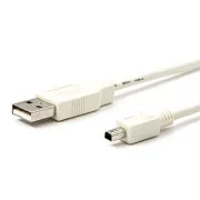 USB kabel (2.0), USB A samec - 4-pin samec, 1.8m, bílý, MITSUMI, DOPRODEJ