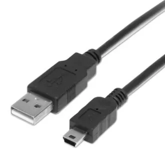Logo USB kabel (2.0), USB A samec - miniUSB samec, 3m, černý