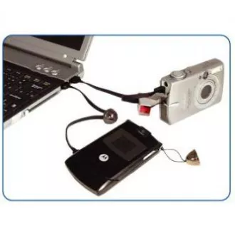 Logo USB kabel (2.0), USB A samec - microUSB samec, 0.3m, černý, poutko na fotoaparát/MP3 přehrávač, DOPRODEJ Logo USB kabel (2.0), USB A samec - microUSB samec, 0.3m, černý, poutko na fotoaparát/MP3 přehrávač, DOPRODEJ