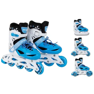 Kolečkové brusle 4v1 Enero KIDS - modro-bílé Kolečkové brusle 4v1 Enero KIDS - modro-bílé