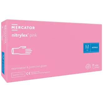 NITRYLEX PINK - Nitrilové rukavice (bez pudru) růžové, 100 ks NITRYLEX PINK - Nitrilové rukavice (bez pudru) růžové, 100 ks
