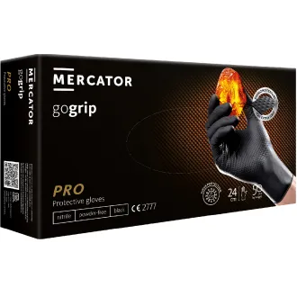 MERCATOR® GOGRIP - Nitrilové rukavice, bez pudru, 50 ks, černé MERCATOR® GOGRIP - Nitrilové rukavice, bez pudru, 50 ks, černé