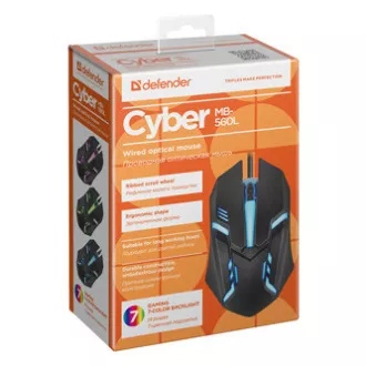 Defender Cyber MB-560L Myš drátová, černá, 1200DPI Defender Cyber MB-560L Myš drátová, černá, 1200DPI