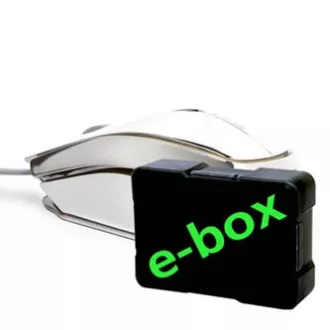 E-blue MOOD Myš drátová, stříbrná, 2400DPI, e-box E-blue MOOD Myš drátová, stříbrná, 2400DPI, e-box