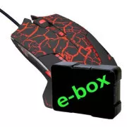 E-blue Mazer Pro Myš drátová, černo-červená, 2500DPI, e-box