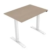 Pracovní stůl s elektricky nastavitelnou výškou 75x140cm, bílý, ergo