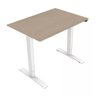 Pracovní stůl s elektricky nastavitelnou výškou 75x140cm, bílý, ergo Pracovní stůl s elektricky nastavitelnou výškou 75x140cm, bílý, ergo