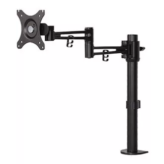 Polohovatelný držák pro monitor, černý, 10KG, svorka, 17"-30", otočný, 75x75/100x100 Polohovatelný držák pro monitor, černý, 10KG, svorka, 17"-30", otočný, 75x75/100x100