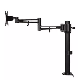 Polohovatelný držák pro monitor, černý, 10KG, svorka, 17"-30", otočný, 75x75/100x100 Polohovatelný držák pro monitor, černý, 10KG, svorka, 17"-30", otočný, 75x75/100x100