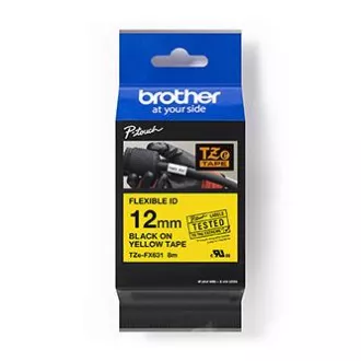 Brother originální páska do tiskárny štítků, Brother, TZE-FX631, černý tisk/žlutý podklad, laminovaná, 8m, 12mm, flexibilní Brother originální páska do tiskárny štítků, Brother, TZE-FX631, černý tisk/žlutý podklad, laminovaná, 8m, 12mm, flexibilní