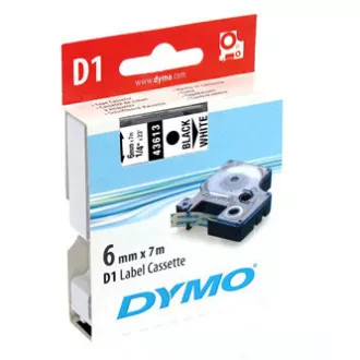 Dymo originální páska do tiskárny štítků, Dymo, 43613, S0720780, černý tisk/bílý podklad, 7m, 6mm, D1 Dymo originální páska do tiskárny štítků, Dymo, 43613, S0720780, černý tisk/bílý podklad, 7m, 6mm, D1