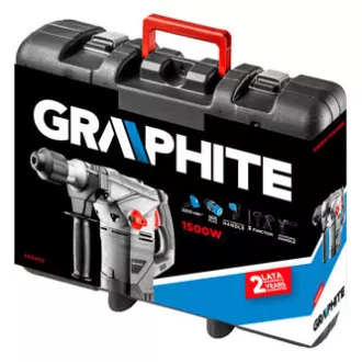 Kladivo vrtací, 58G862, elektrika (kabel), 230V, 1500W, nastavitelná rukojeť, 750ot./min, Graphite Kladivo vrtací, 58G862, elektrika (kabel), 230V, 1500W, nastavitelná rukojeť, 750ot./min, Graphite