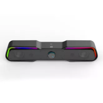 HP Soundbar DHE-6002, 2.0, 6W, černý, podsvícený HP Soundbar DHE-6002, 2.0, 6W, černý, podsvícený