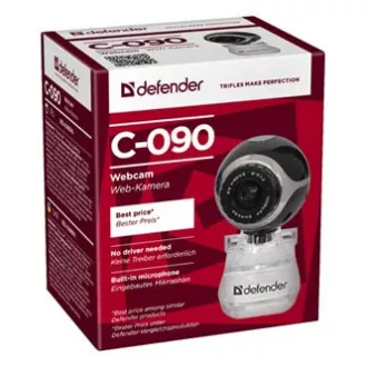 Defender C-090 Web kamera, černá 0.3 Mpix, USB 2.0, pro notebook/LCD Defender C-090 Web kamera, černá 0.3 Mpix, USB 2.0, pro notebook/LCD