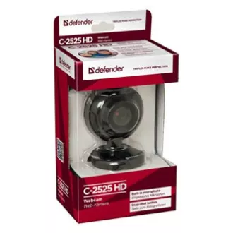 Defender C-2525HD Web kamera, černá 2 Mpix, USB 2.0, pro notebook/LCD Defender C-2525HD Web kamera, černá 2 Mpix, USB 2.0, pro notebook/LCD