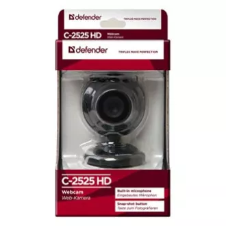 Defender C-2525HD Web kamera, černá 2 Mpix, USB 2.0, pro notebook/LCD Defender C-2525HD Web kamera, černá 2 Mpix, USB 2.0, pro notebook/LCD