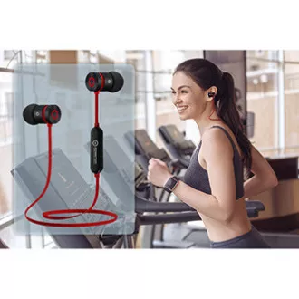 Powerton LIFE ARIVO Bezdrátová bluetooth sluchátka, černo-červená Powerton LIFE ARIVO Bezdrátová bluetooth sluchátka, černo-červená