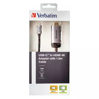 USB (3.1) hub 1-port, 49144, šedá, délka kabelu 1,5m, Verbatim, adaptér USB C na HDMI USB (3.1) hub 1-port, 49144, šedá, délka kabelu 1,5m, Verbatim, adaptér USB C na HDMI