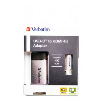 USB (3.1) hub 1-port, 49143, šedá, délka kabelu 10cm, Verbatim, 1x HDMI USB (3.1) hub 1-port, 49143, šedá, délka kabelu 10cm, Verbatim, 1x HDMI